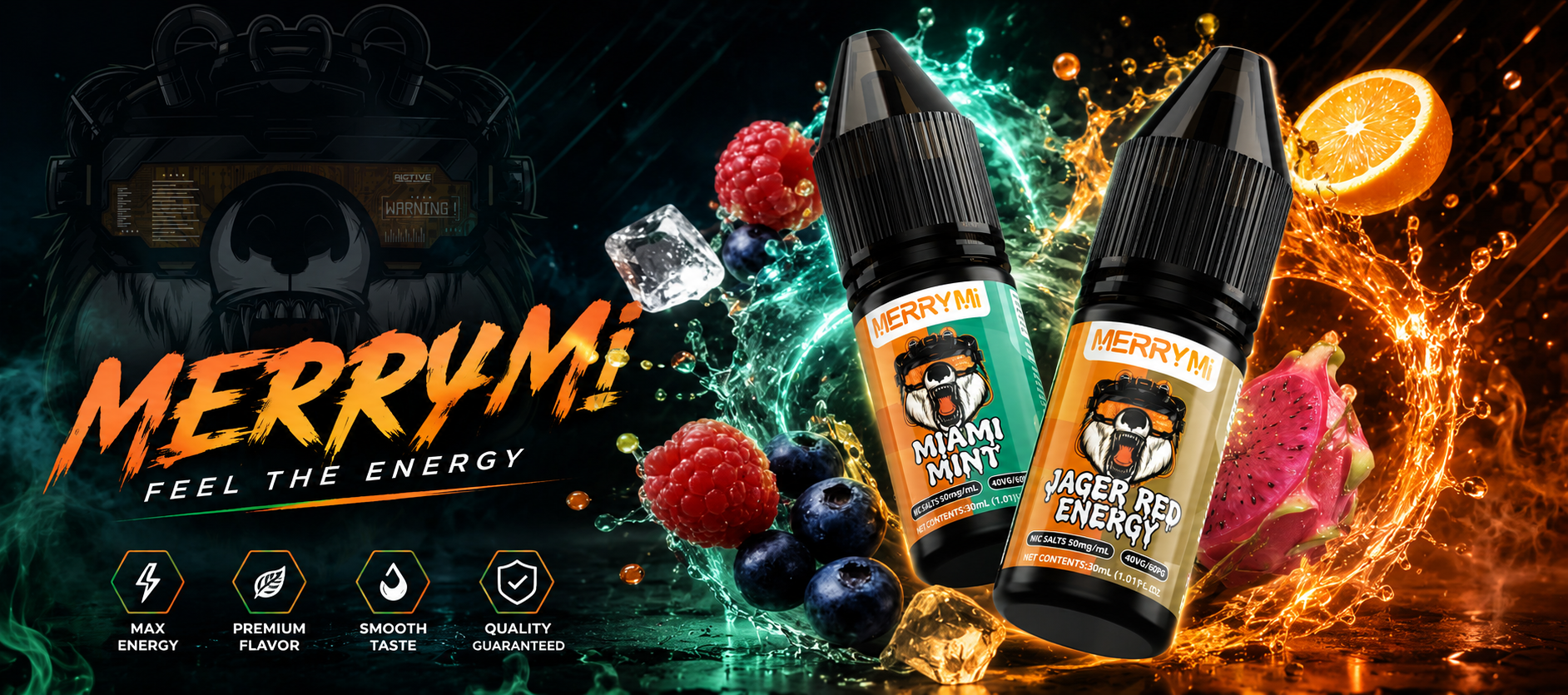 MerryMi Salts 30ml e-væske til genopfyldelig e-cigaret